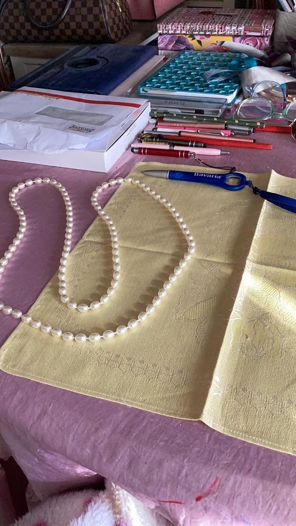 Parelsnoer ketting, Sieraden, Tassen en Uiterlijk, Kettingen, Verzenden, Zo goed als nieuw, Overige materialen
