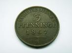 Duitse Staten - PRUISSEN.  3 Pfennig - 1867 B, Verzenden, Duitsland, Losse munt