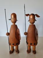 2 Vintage houten viking figuren Nordisk AB Sweden, Ophalen of Verzenden