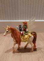 Schleich glittereenhoorn met elfje Marween, wasbeer en aapje, Ophalen of Verzenden, Zo goed als nieuw, Jongen of Meisje