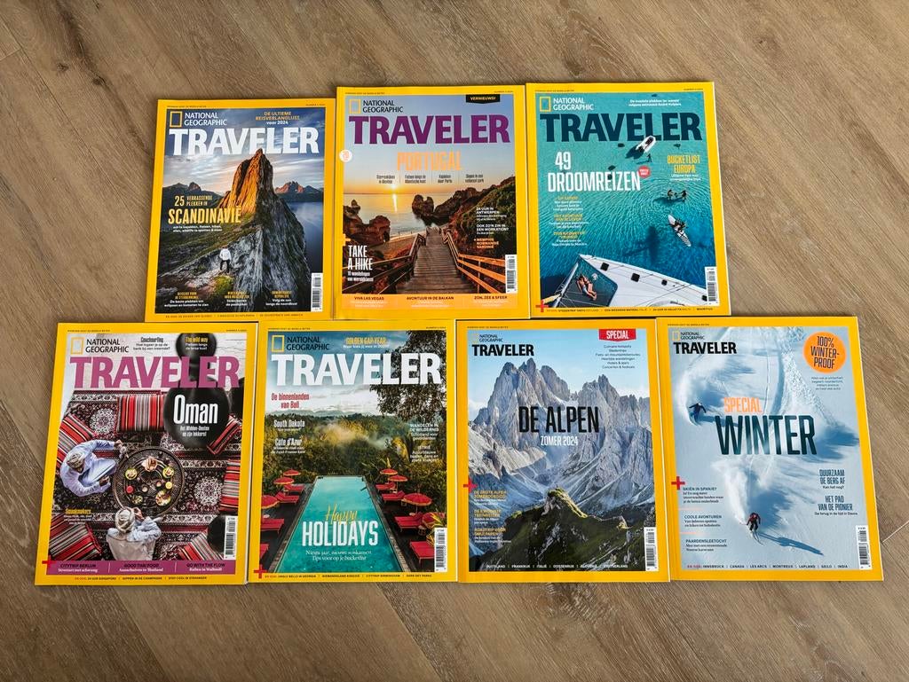 National Geographic Traveler 2024 - Complete Jaargang, Ophalen of Verzenden, Zo goed als nieuw, Glossy