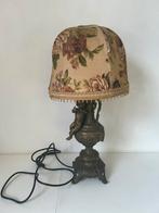 Bronzen Tafellamp met Bloemmotief, Ophalen