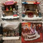 4X vintage Kerst dorpje/units/huisjes/ijsbaan, Diversen, Kerst, Ophalen of Verzenden, Zo goed als nieuw