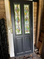 Stompe deur 77x199 met gekleurd glas in lood, Doe-het-zelf en Verbouw, Ophalen, 80 tot 100 cm, Binnendeur, 200 tot 215 cm