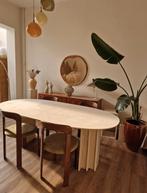 Traventin eettafel, Huis en Inrichting, Tafels | Eettafels, Ophalen, 200 cm of meer, 50 tot 100 cm, Zo goed als nieuw