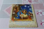 Kerst Postkaart - Kerststal met Ezel, Herders, Glitter Polen, Verzamelen, Verzenden, 1980 tot heden, Ongelopen, Feest(dag)