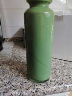 Glazen vaas groen apart nieuw zie alle foto's, Nieuw, Ophalen of Verzenden, Glas, Minder dan 50 cm