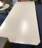 Design eettafel, 6 pers. rechthoekig, lichtgrijs/zwart, Ophalen, Rechthoekig, 200 cm of meer, 50 tot 100 cm