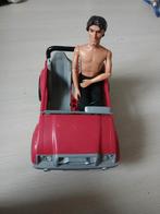 Barbie Auto met Mannelijke Barbie, Ophalen, Gebruikt, Jongen of Meisje