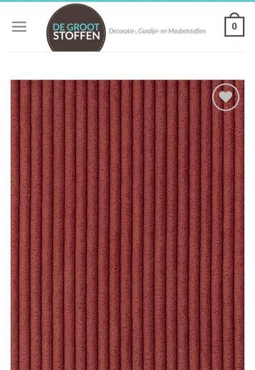 Lap meubelstof ribcord ribstof grove rib 143x250cm NIEUW beschikbaar voor biedingen