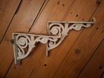 Set antieke gietijzeren plankdragers, Ophalen of Verzenden, Gebruikt