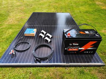 Victron smart off-grid set + Lifepo4 accu en 320watt Paneel beschikbaar voor biedingen