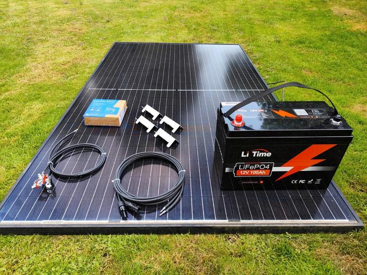 Victron smart off-grid set + Lifepo4 accu en 265watt Paneel, Caravans en Kamperen, Camper-accessoires, Nieuw, Ophalen