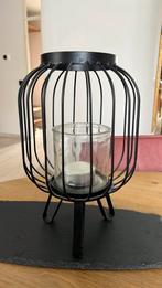 Wind Licht Metaal!, Huis en Inrichting, Woonaccessoires | Kandelaars en Kaarsen, 25 tot 50 cm, Zwart, Ophalen of Verzenden, Zo goed als nieuw