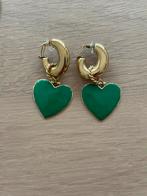 Bernice -la Parisienne Groene Emaille Oorbellen, Sieraden, Tassen en Uiterlijk, Oorbellen, Overige materialen, Hangers, Ophalen of Verzenden