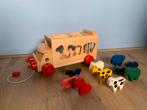 Woody houten diereninsteek vrachtauto, Ophalen of Verzenden, Zo goed als nieuw, Duw- of Trekspeelgoed