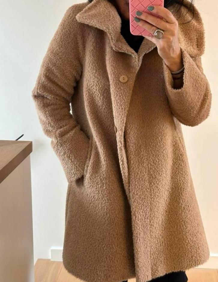Max Mara Studio winterjas 38, Kleding | Dames, Jassen | Winter, Zo goed als nieuw, Maat 38/40 (M), Bruin, Ophalen of Verzenden