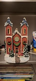 Kerk met verlichting,kerstdorp (Z248-39), Diversen, Kerst, Ophalen of Verzenden, Zo goed als nieuw
