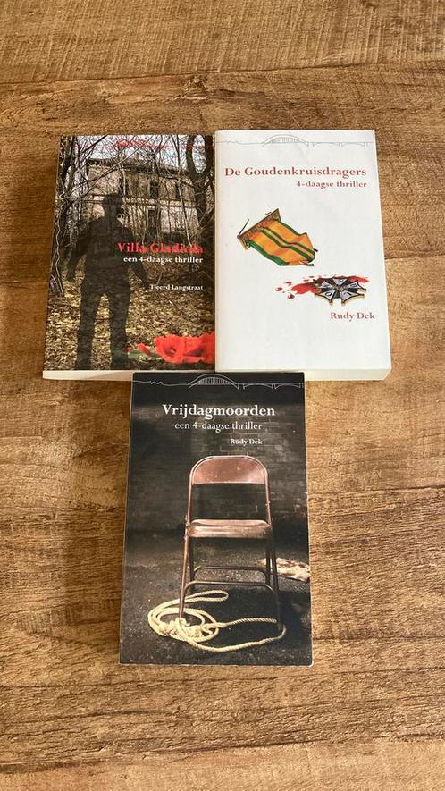 Nijmeegse Vierdaagse Thrillers 3x van Rudy Dek, Boeken, Thrillers, Zo goed als nieuw, Nederland, Ophalen of Verzenden