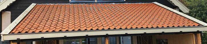 Monier oude holle rood ruim 500 stuks (ruim 30 m2), Doe-het-zelf en Verbouw, Dakpannen en Dakbedekking, Zo goed als nieuw, Dakpannen