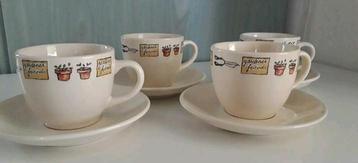 Jet Ter Steege Gardener Friends, 4 Kop en Schotels (4) beschikbaar voor biedingen