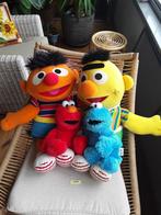 Sesamstraat Ernie, Bert 75cm, Koekie en Elmo 38cm knuffels, Ophalen of Verzenden, Zo goed als nieuw