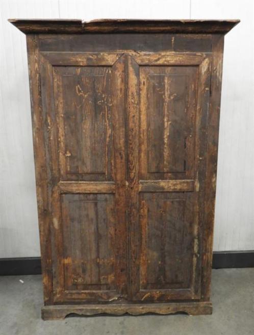 Vintage grenen kast - midden 19e eeuw Ik ben een Italiaanse, Antiek en Kunst, Antiek | Meubels | Kasten, Verzenden