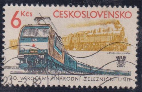 Tsjechoslowakije 1982 Locomotief trein, Postzegels en Munten, Postzegels | Thematische zegels, Gestempeld, Treinen, Ophalen of Verzenden