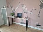Mooie boekenkast + bureau + 4 ikea bureau poten, Huis en Inrichting, Kasten | Boekenkasten, Ophalen, Zo goed als nieuw, 25 tot 50 cm