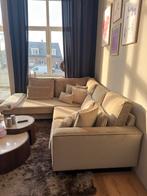 Hoekbank velvet/velours beige - juke 51, Ophalen, Zo goed als nieuw, Stof