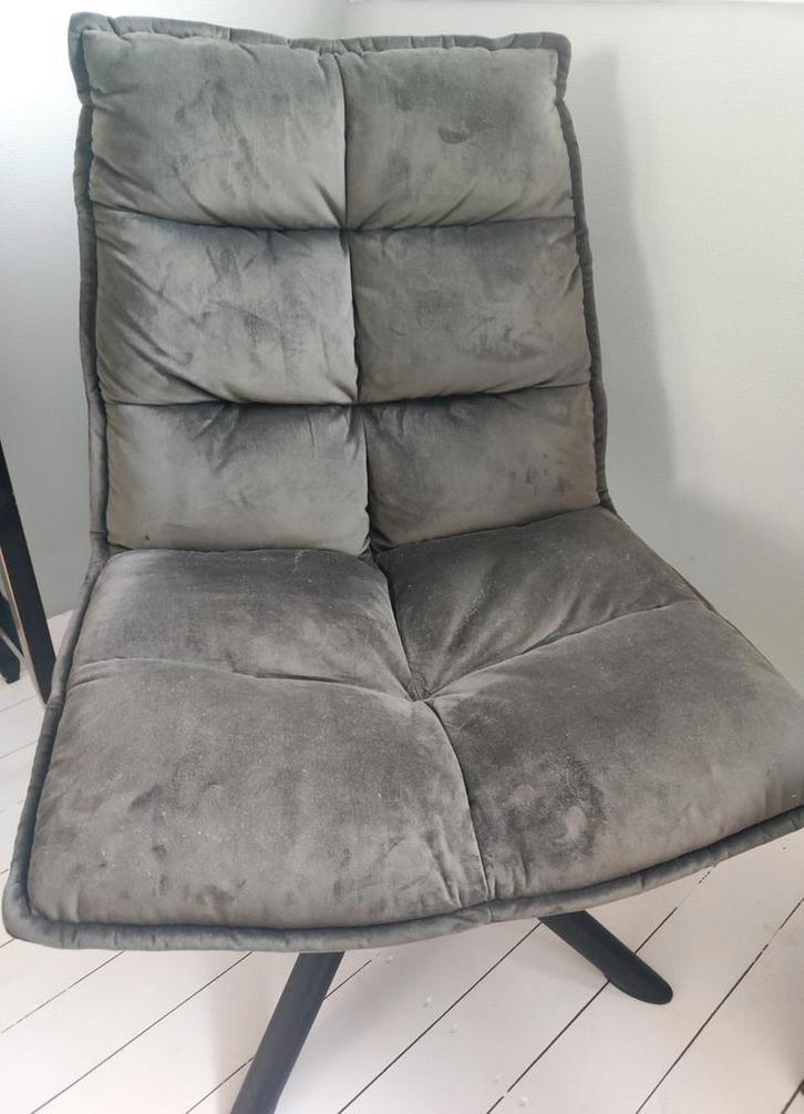 Draaifauteuil Clay, groen, Leen Bakker, draaistoel, ZGAN, Huis en Inrichting, Stoelen, Zo goed als nieuw, Metaal, Stof, Ophalen