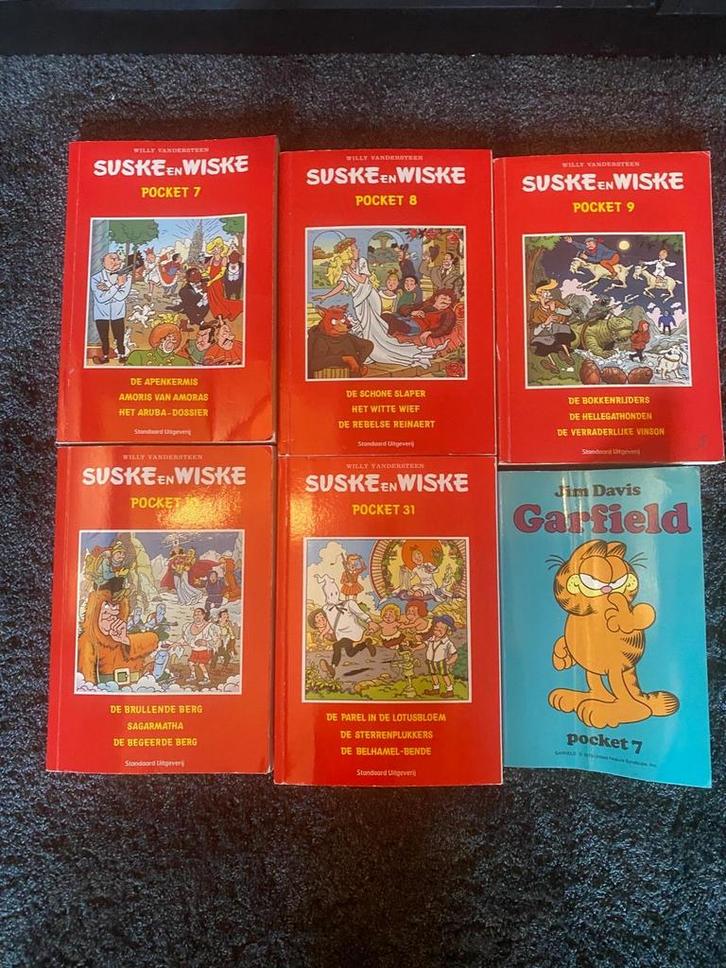 Suske en Wiske & Garfield Pockets - 6 Stuks, Boeken, Stripboeken, Gelezen, Meerdere stripboeken, Ophalen of Verzenden