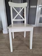 witte houten stoel, Huis en Inrichting, Stoelen, Gebruikt, Ophalen