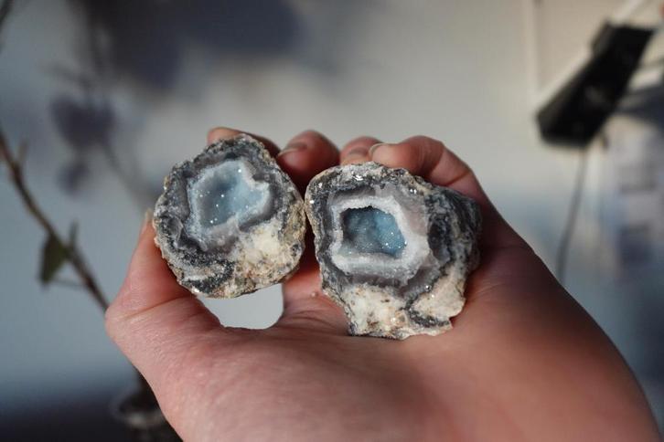 Geode met druzy kwarts, Verzamelen, Mineralen en Fossielen, Mineraal, Ophalen of Verzenden