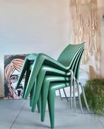 Coole set (4x) Vintage VITRA Philippe Starck Design STOELEN, Metaal, Vier, Gebruikt, Vintage Vitra Design Starck stoel stoelen set groen chairs