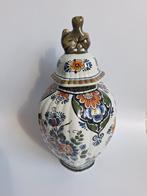 Prachtige vaas van Delft polychroom holland handwerk, Antiek en Kunst, Antiek | Vazen, Ophalen of Verzenden