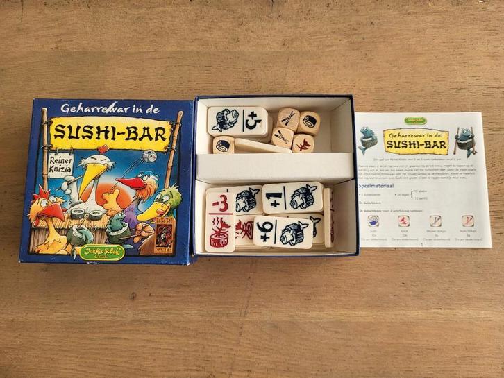 spel Geharrewar in de Sushi-bar, Hobby en Vrije tijd, Gezelschapsspellen | Bordspellen, Gebruikt, Een of twee spelers, Drie of vier spelers