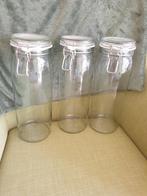 3x Ikea glazen voorraadpotten - Hoog, Huis en Inrichting, Ophalen of Verzenden, Zo goed als nieuw