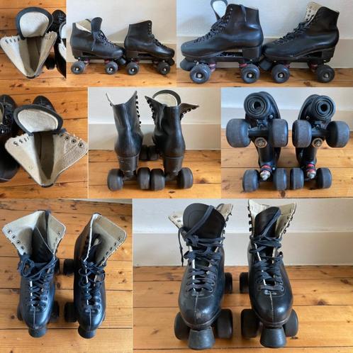 Rollerskates zwarte rolschaatsen maat 40 disco discoskating, Sport en Fitness, Skeelers, Zo goed als nieuw, Overige typen, Overige merken