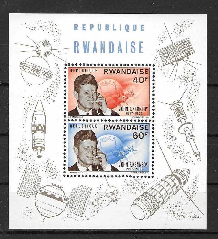 Rwanda Michel blok 5 A postfris  KENNEDY, Postzegels en Munten, Postzegels | Afrika, Postfris, Overige landen, Ophalen of Verzenden