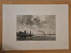 Gravure de Maas voor Rotterdam, Antiek en Kunst, Kunst | Etsen en Gravures, Ophalen of Verzenden