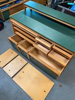 Vintage papierkast ladekast school, Huis en Inrichting, Kasten | Ladekasten, Ophalen, 100 tot 150 cm, 5 laden of meer, Vintage