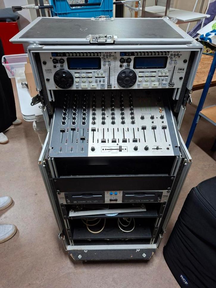 DJ Apparatuur met Opbergkast en Tafel, Muziek en Instrumenten, Dj-sets en Draaitafels, Gebruikt, Dj-set, Overige merken, Ophalen