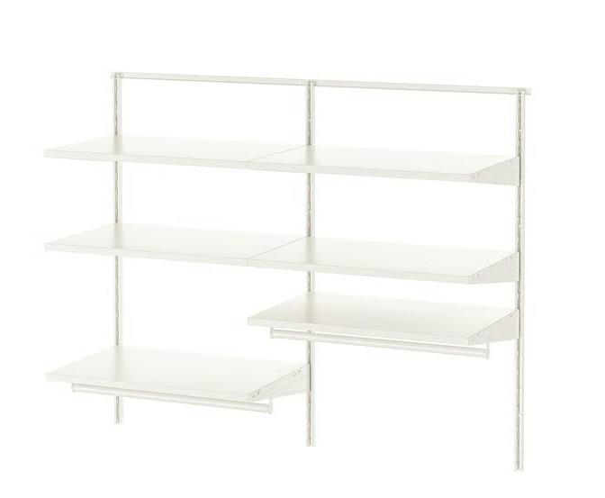 5 meter 40 cm IKEA Boaxel wandsysteem wit €100, Huis en Inrichting, Kasten | Stellingkasten, Zo goed als nieuw, Ophalen of Verzenden