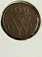 1/2 cent 1822 B Willem I schaars, Ophalen of Verzenden, Koning Willem I, Overige waardes, Losse munt