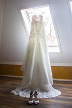 Handgemaakte trouwjurk, Ophalen, Trouwjurk, Wit, Zo goed als nieuw