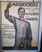 Willy Sluiter Poster Raden van Arbeid 1917, Verzenden, Zo goed als nieuw, Rechthoekig Staand, Reclame