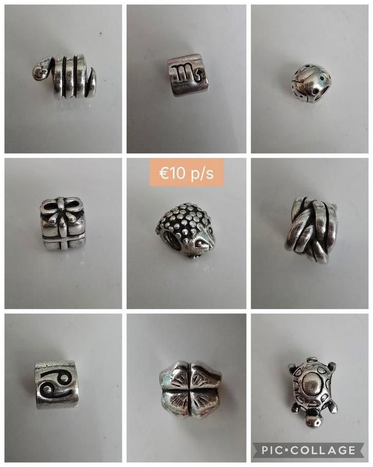 Mooie originele zilveren Pandora bedels, Sieraden, Tassen en Uiterlijk, Bedels, Zo goed als nieuw, Pandora, Zilver, Ophalen of Verzenden