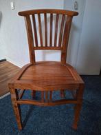 7 teakhouten stoelen, Huis en Inrichting, Stoelen, Ophalen, Gebruikt, Bruin, Eén