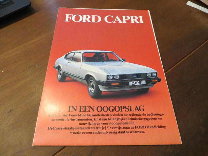 Instructieboek Ford Capri 1.3 t/m Capri 3.0 V6 12-1979, Auto diversen, Handleidingen en Instructieboekjes, Ophalen of Verzenden